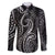 Polynesia Plumeria Lei Family Matching Tank Maxi Dress and Hawaiian Shirt Black Curves Motif