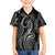 Polynesia Plumeria Lei Family Matching Tank Maxi Dress and Hawaiian Shirt Black Curves Motif