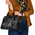 Polynesia Plumeria Lei Shoulder Handbag Black Curves Motif
