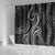 Polynesia Plumeria Lei Shower Curtain Black Curves Motif