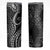 Polynesia Plumeria Lei Skinny Tumbler Black Curves Motif