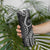 Polynesia Plumeria Lei Skinny Tumbler Black Curves Motif