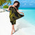 Polynesia Plumeria Lei Sarong Black Gold Curves Motif
