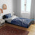Polynesia Plumeria Lei Bedding Set Navy Blue Curves Motif