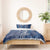Polynesia Plumeria Lei Bedding Set Navy Blue Curves Motif