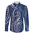 Polynesia Plumeria Lei Family Matching Mermaid Dress and Hawaiian Shirt Navy Blue Curves Motif