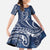 Polynesia Plumeria Lei Family Matching Tank Maxi Dress and Hawaiian Shirt Navy Blue Curves Motif