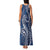 Polynesia Plumeria Lei Family Matching Tank Maxi Dress and Hawaiian Shirt Navy Blue Curves Motif