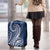 Polynesia Plumeria Lei Luggage Cover Navy Blue Curves Motif