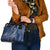 Polynesia Plumeria Lei Shoulder Handbag Navy Blue Curves Motif