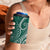 Polynesia Plumeria Lei 4 in 1 Can Cooler Tumbler Sage Green Curves Motif