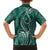 Polynesia Plumeria Lei Family Matching Tank Maxi Dress and Hawaiian Shirt Sage Green Curves Motif