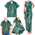 Polynesia Plumeria Lei Family Matching Tank Maxi Dress and Hawaiian Shirt Sage Green Curves Motif