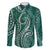 Polynesia Plumeria Lei Family Matching Tank Maxi Dress and Hawaiian Shirt Sage Green Curves Motif