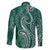 Polynesia Plumeria Lei Family Matching Tank Maxi Dress and Hawaiian Shirt Sage Green Curves Motif