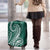 Polynesia Plumeria Lei Luggage Cover Sage Green Curves Motif