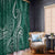 Polynesia Plumeria Lei Window Curtain Sage Green Curves Motif