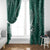 Polynesia Plumeria Lei Window Curtain Sage Green Curves Motif