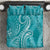 Polynesia Plumeria Lei Bedding Set Teal Curves Motif