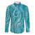 Polynesia Plumeria Lei Family Matching Tank Maxi Dress and Hawaiian Shirt Teal Curves Motif
