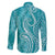 Polynesia Plumeria Lei Family Matching Tank Maxi Dress and Hawaiian Shirt Teal Curves Motif