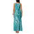 Polynesia Plumeria Lei Family Matching Tank Maxi Dress and Hawaiian Shirt Teal Curves Motif