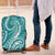 Polynesia Plumeria Lei Luggage Cover Teal Curves Motif