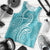 Polynesia Plumeria Lei Men Tank Top Teal Curves Motif