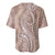 Polynesia Plumeria Lei Baseball Jersey Beige Curves Motif
