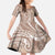 Polynesia Plumeria Lei Family Matching Tank Maxi Dress and Hawaiian Shirt Beige Curves Motif