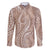 Polynesia Plumeria Lei Family Matching Tank Maxi Dress and Hawaiian Shirt Beige Curves Motif