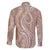 Polynesia Plumeria Lei Family Matching Tank Maxi Dress and Hawaiian Shirt Beige Curves Motif