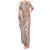 Polynesia Plumeria Lei Family Matching Tank Maxi Dress and Hawaiian Shirt Beige Curves Motif