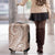 Polynesia Plumeria Lei Luggage Cover Beige Curves Motif