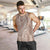 Polynesia Plumeria Lei Men Tank Top Beige Curves Motif