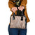 Polynesia Plumeria Lei Shoulder Handbag Beige Curves Motif
