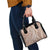 Polynesia Plumeria Lei Shoulder Handbag Beige Curves Motif