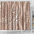 Polynesia Plumeria Lei Shower Curtain Beige Curves Motif