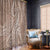 Polynesia Plumeria Lei Window Curtain Beige Curves Motif