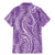 Polynesia Plumeria Lei Family Matching Mermaid Dress and Hawaiian Shirt Periwinkle Curves Motif