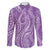 Polynesia Plumeria Lei Family Matching Short Sleeve Bodycon Dress and Hawaiian Shirt Periwinkle Curves Motif