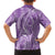 Polynesia Plumeria Lei Family Matching Tank Maxi Dress and Hawaiian Shirt Periwinkle Curves Motif