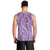 Polynesia Plumeria Lei Men Tank Top Periwinkle Curves Motif