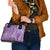 Polynesia Plumeria Lei Shoulder Handbag Periwinkle Curves Motif