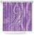 Polynesia Plumeria Lei Shower Curtain Periwinkle Curves Motif