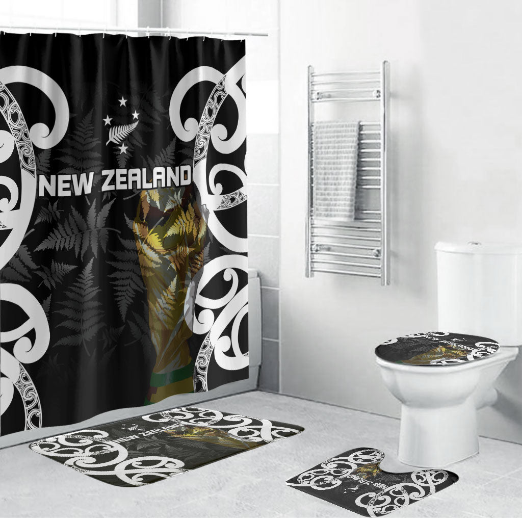 New Zealand WC2026 Black Bathroom Set Silver Fern LT7 Bathroom Set (4 pcs) Black - Polynesian Pride