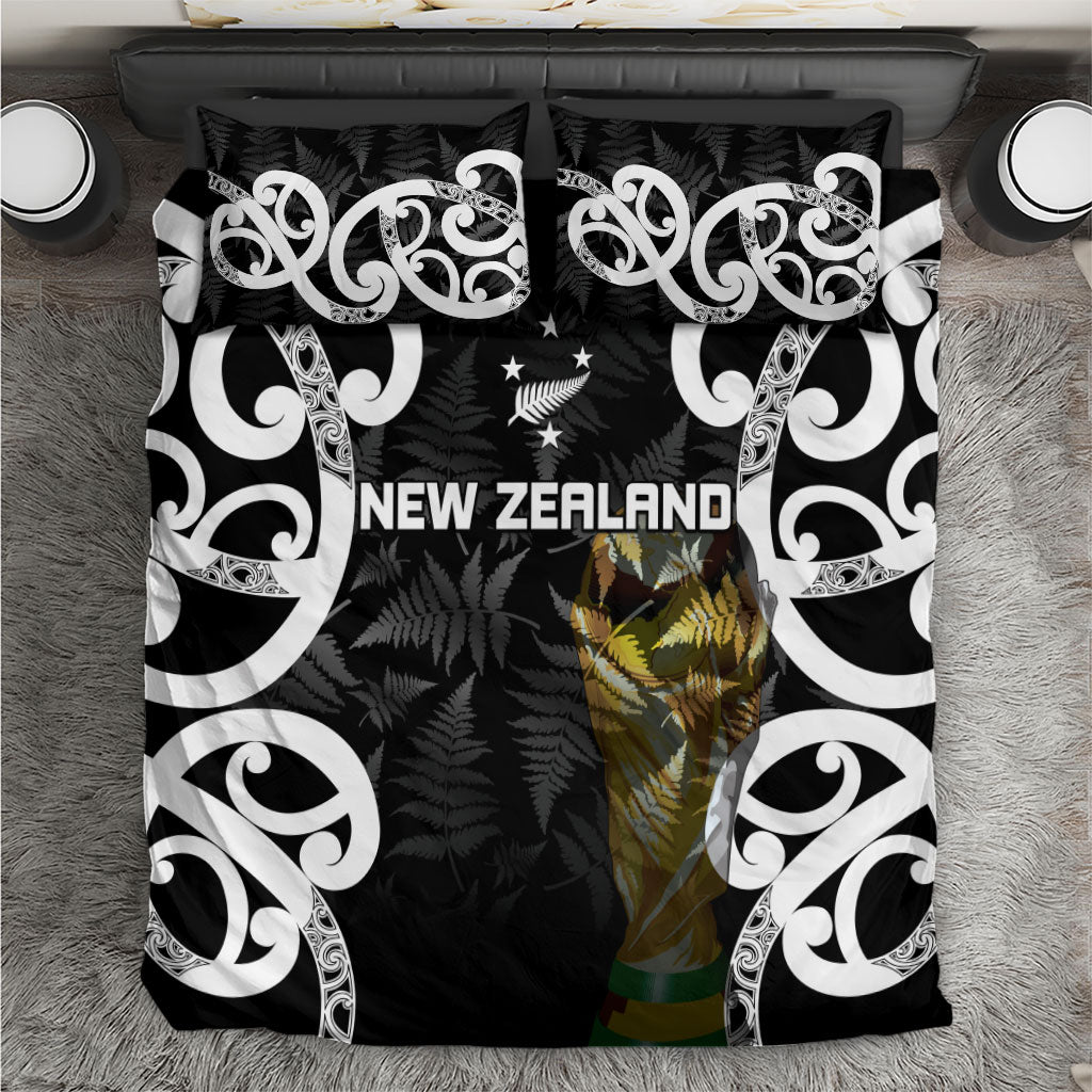 New Zealand WC2026 Black Bedding Set Silver Fern LT7 Black - Polynesian Pride