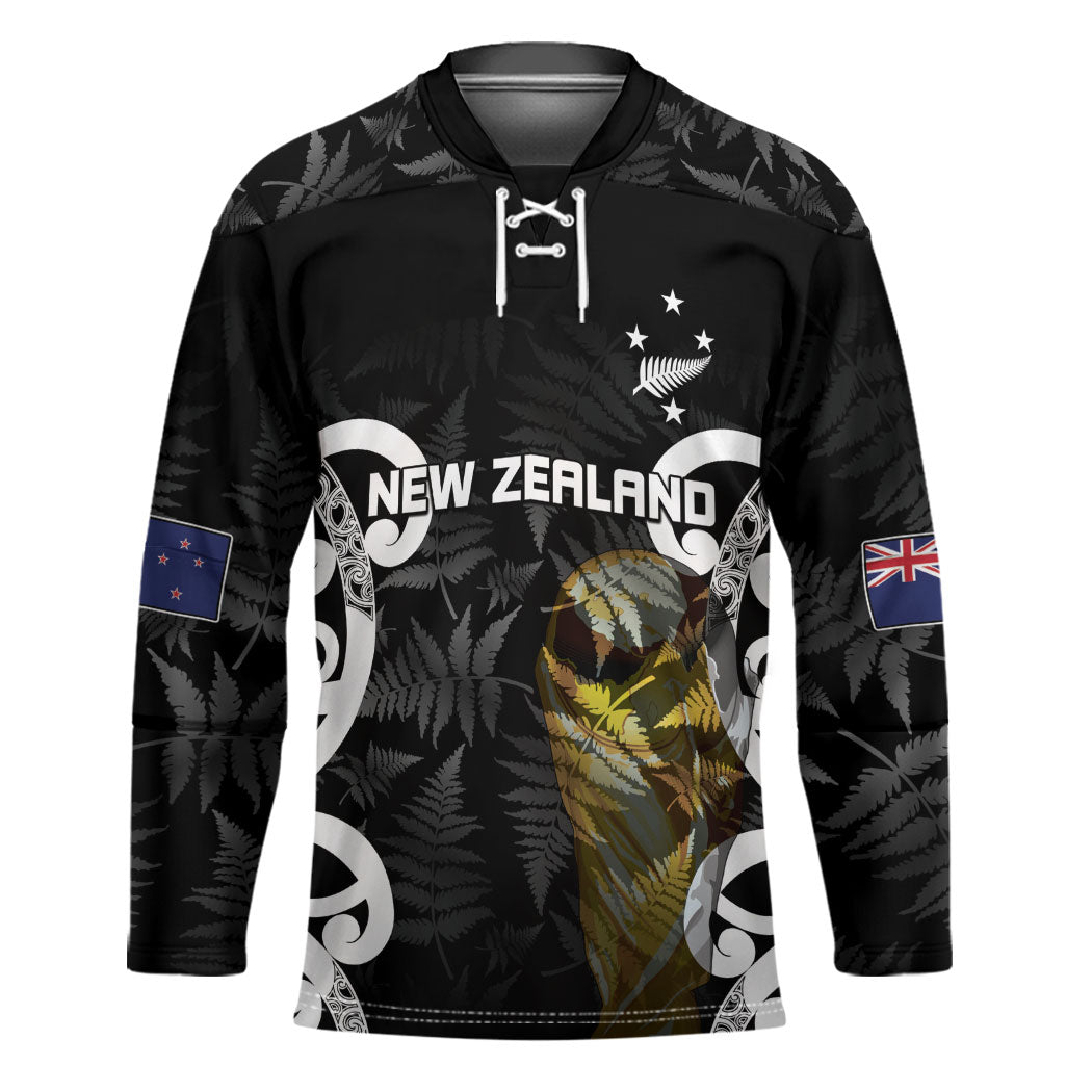 New Zealand WC2026 Custom Black Hockey Jersey Silver Fern