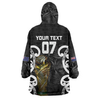 New Zealand WC2026 Custom Black Wearable Blanket Hoodie Silver Fern