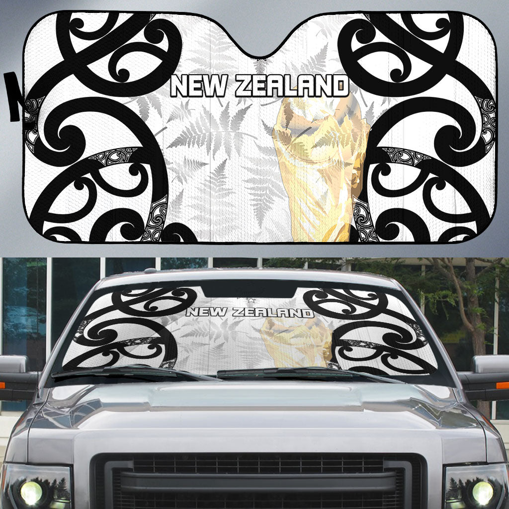 New Zealand WC2026 White Auto Sun Shade Silver Fern LT7 White - Polynesian Pride